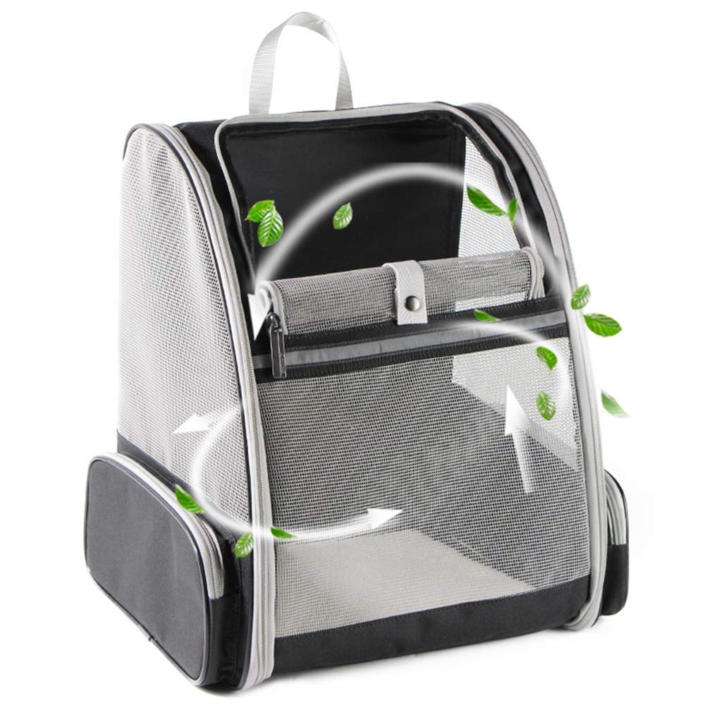 Qpets Breathable Design Cat Bag Carrier Backpack for Hot Weather, Expandable Cat Dogs Cage, Cat Bag, Backpack Design Pet Travel Carrier Pet Case for Small Pets (Grey) Qpets Breathable Design Cat Bag Carrier Backpack for Hot Weather, Expandable Cat Dogs Cage, Cat Bag, Backpack Design Pet Travel Carrier Pet Case for Small Pets (Grey)